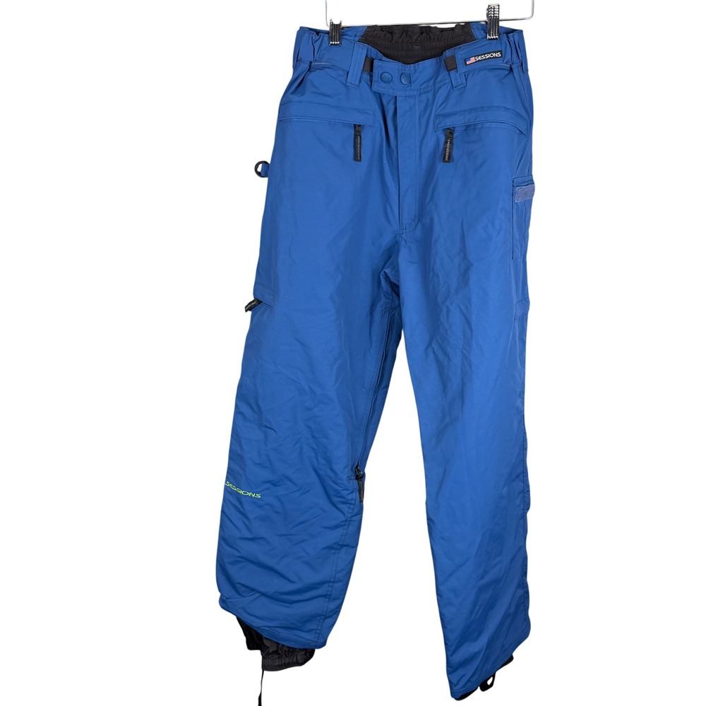 Sessions Mens Blue Snowboard Pants Cargo Winter Ski Trousers Size 29x31